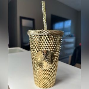 Gold Studded Starbucks Cup